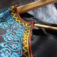 Вышивка на трикотаже. Лицевая сторона