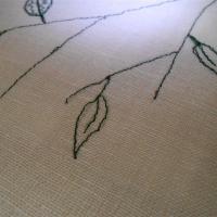 Листочек. Вышивка.