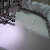 Машинная вышивка. Конь. Процесс вышивания.