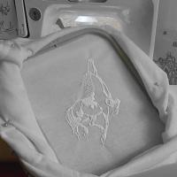 Машинная вышивка. Детская маечка.