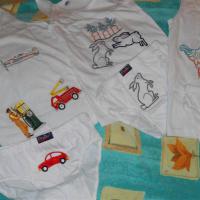 Три комплекта детского белья. машинная вышивка.