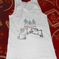 Кролики. Машинная Вышивка.