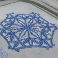Машинная вышивка, Снежинка