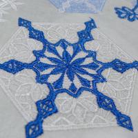 Машинная вышивка, Снежинка