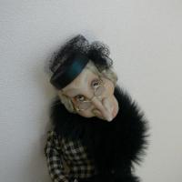 Почти Шапокляк. Текстильная кукла. 