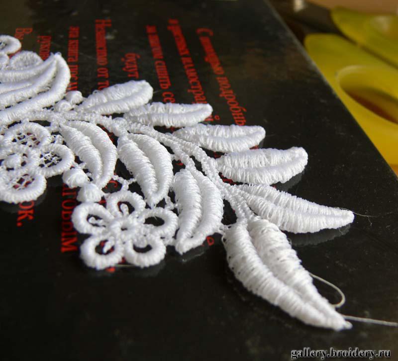 Машинная вышивка. Кружево. Деталь. Вышивальная машина Janome MB-4