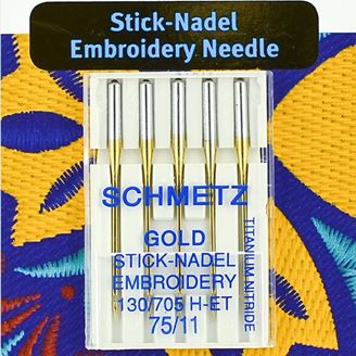 Изображение Иглы для вышивки Gold титаниум №75(5) Schmetz