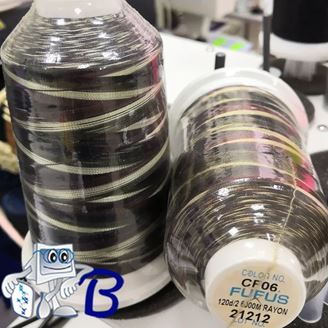 Изображение Нитки вискоза меланж Camouflage Fufus (1000м)