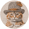 Изображение "Кот Трёхцветка" ДИЗАЙН машинной вышивки 