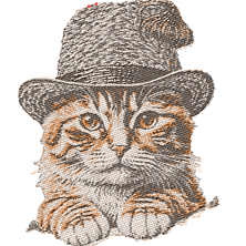 Изображение "Кот Трехцветка II" ДИЗАЙН машинной вышивки 