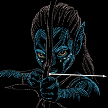 Изображение "Из рода Аватар" ДИЗАЙН машинной вышивки 