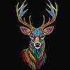 Изображение "Олень Благородный" дизайн машинной вышивки 