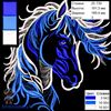 Изображение "Конь II" дизайн машинной вышивки 
