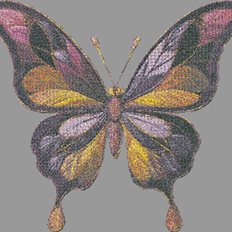Изображение "Бабочка-красавица" ДИЗАЙН машинной вышивки 