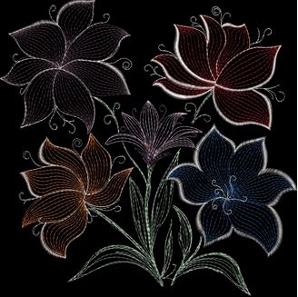 Изображение "Мечты растут" ДИЗАЙН машинной вышивки 