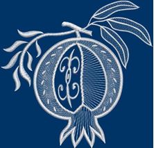 Изображение "Гранат моно" дизайн машинной вышивки 