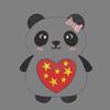 Изображение "Панда Кокетка" дизайн машинной вышивки 