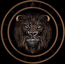 Изображение "Знак зодиака Лев" ДИЗАЙН машинной вышивки 
