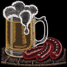 Изображение "Пиво пенное" дизайн машинной вышивки 