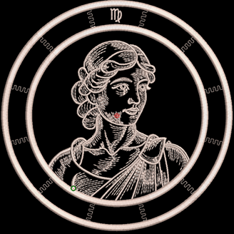 Изображение "Звёздная Дева" дизайн машинной вышивки 