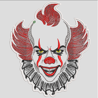 Изображение  "Цирковой ужас" дизайн машинной вышивки 