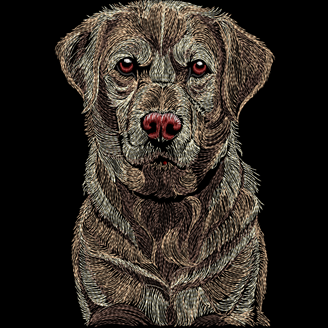 Изображение "Собака III" дизайн машинной вышивки 