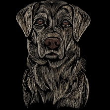 Изображение "Собака II" ДИЗАЙН машинной вышивки 