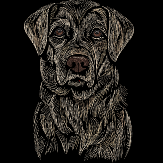 Изображение "Собака II" ДИЗАЙН машинной вышивки 