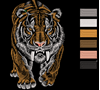 Изображение  "Тигр Саблезубый" дизайн машинной вышивки 