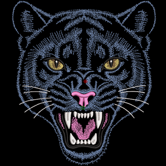 Изображение "Пума" дизайн машинной вышивки 