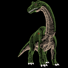 Изображение "Диплодок" дизайн машинной вышивки 