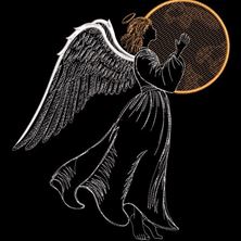 Изображение "Ангел" дизайн машинной вышивки 