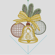 Изображение "Праздничный уголок" ДИЗАЙН машинной вышивки 