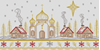 Изображение "Рождественская деревня" дизайн машинной вышивки 
