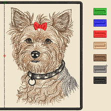 Изображение "Йорк" дизайн машинной вышивки 