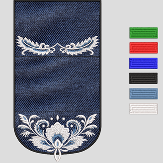 Изображение "Конверт для важного подарка" дизайн машинной вышивки 