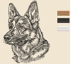 Изображение "Немецкая овчарка 1" дизайн машинной вышивки 