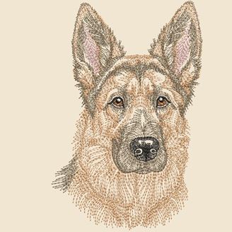 Изображение "Немецкая овчарка 2" дизайн машинной вышивки 