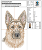 Изображение "Немецкая овчарка 2" дизайн машинной вышивки 