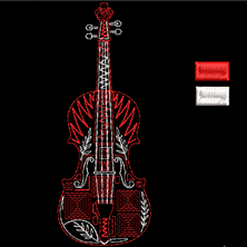 Изображение "Струнный I" дизайн машинной вышивки 