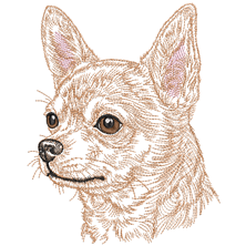 Изображение "Чихуахуа" дизайн машинной вышивки 