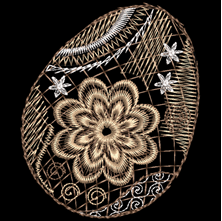 Изображение "Пасхальный узор 2" дизайн машинной вышивки 