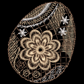 Изображение "Пасхальный узор 2" дизайн машинной вышивки 