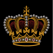Изображение "Корона" дизайн машинной вышивки 
