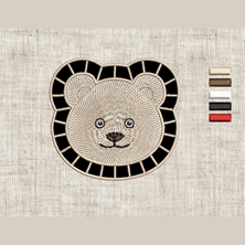 Изображение "Ришелье - мишка в кармашке" дизайн машинной вышивки