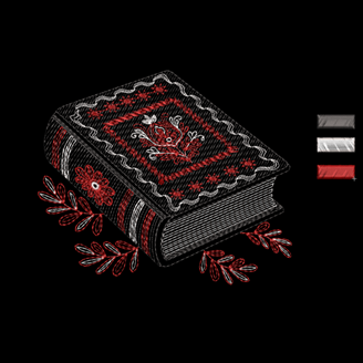Изображение "Книга в этно стиле" ДИЗАЙН машинной вышивки