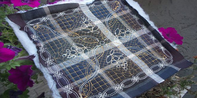 Машинная вышивка: Стежка лоскутных изделий