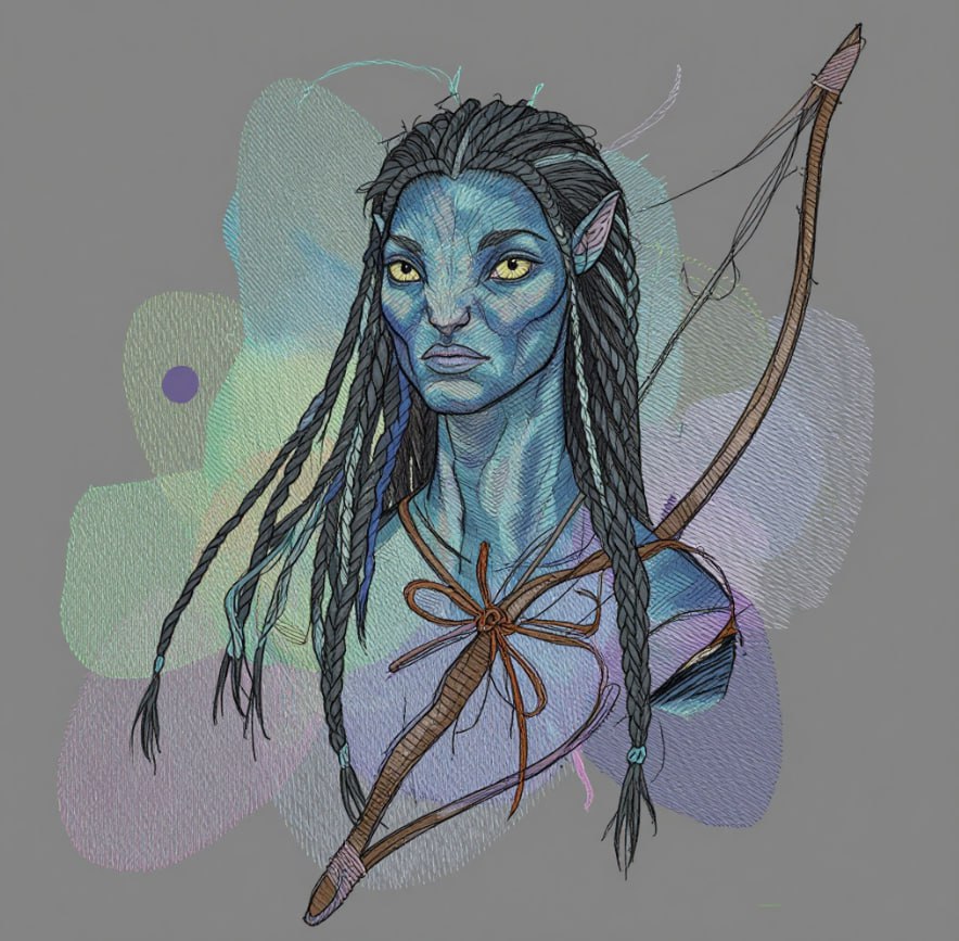 Машинная вышивка. Техника Акварель. Обучение