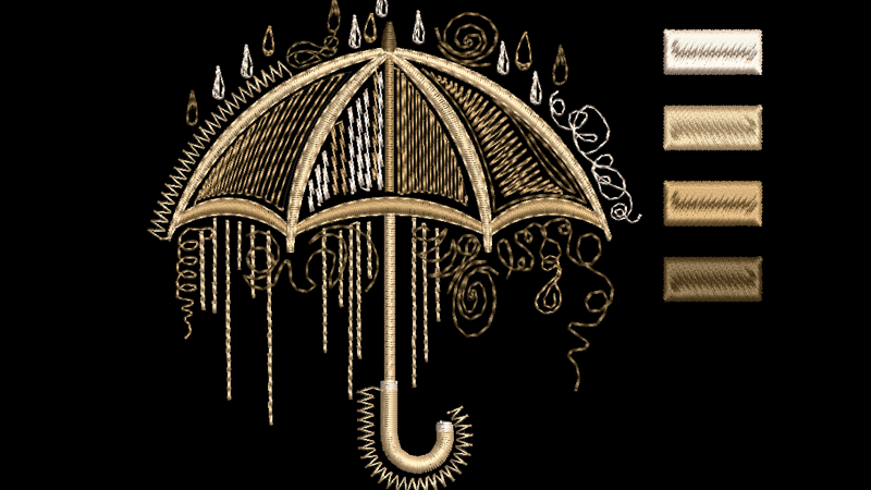 Мастер-класс Зонтик в программе Wilcom